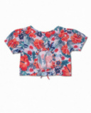 T-shirt lisa estampada para menina Hello Playa