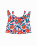 T-shirt de malha estampada para menina Hello Playa