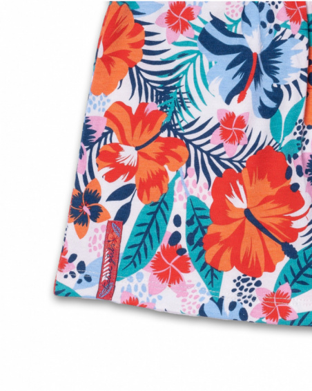 T-shirt de malha estampada para menina Hello Playa