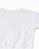 T-shirt branca de malha com lantejoulas para menina Hello Playa