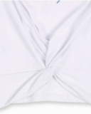 T-shirt comprida em malha branca para menina Hello Playa