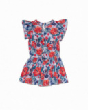 Vestido de popeline estampado para menina Hello Playa