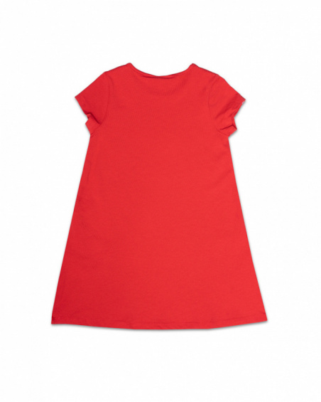 Vestido de malha vermelho para menina Hello Playa