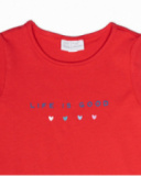 Vestido de malha vermelho para menina Hello Playa