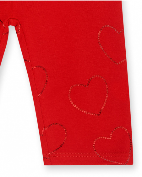 Legging pirata red dot com corações para menina Basics Baby