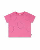 T-shirt de malha rosa corações para menina Basics Baby