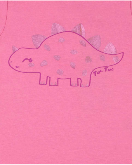 T-shirt de malha rosa para menina Basics Baby