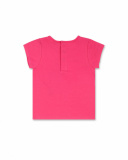 T-shirt em malha fúcsia para menina Basics Baby