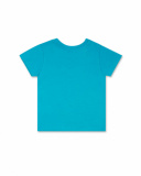 T-shirt de malha azul para menino Basics Baby