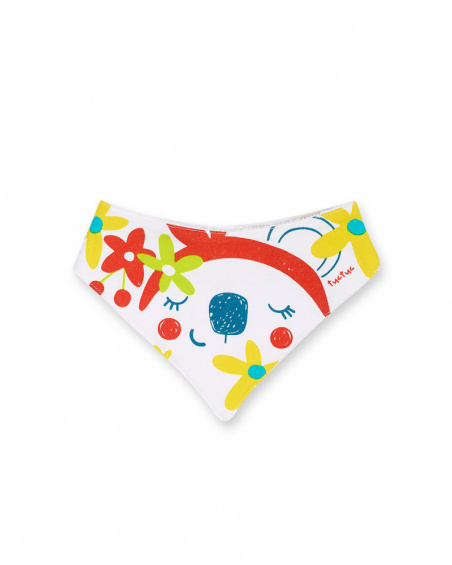 Bandana de malha branca para menina domingo