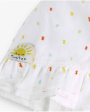 Touca lisa branca de menina de domingo