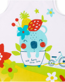 Macacão de tricô branco para menina domingo