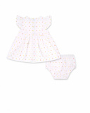 Vestido de popeline branco para menina domingo