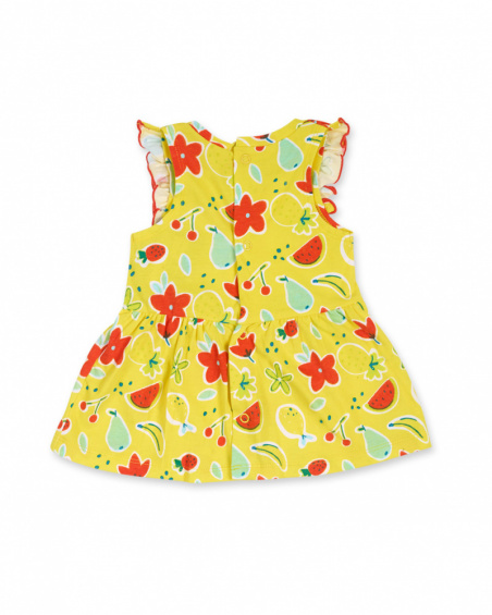 Vestido malha estampado para menina domingo