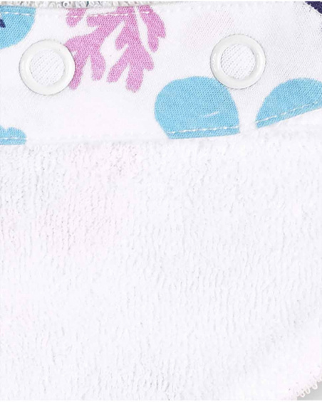 Bandana tricotada branca para menina Blub