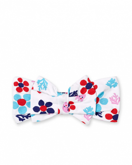 Tiara de malha branca para menina Blub