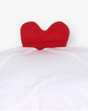 Gorro de malha branco vermelho para menina Blub