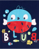 Jogo de banho azul branco para menino Blub