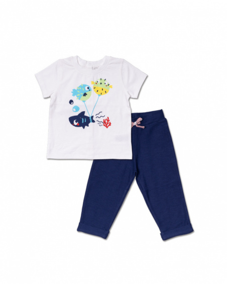 Conjunto de malha azul para menino Blub Conjunto de malha azul para menino Blub