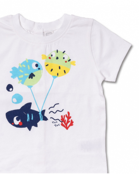 Conjunto de malha azul para menino Blub Conjunto de malha azul para menino Blub