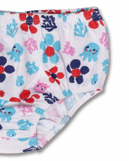 Vestido de malha vermelho com estampado para menina Blub