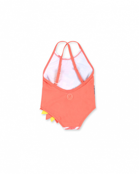 Fato de banho com estampado branco para menina Treasure Island