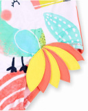 Fato de banho com estampado branco para menina Treasure Island