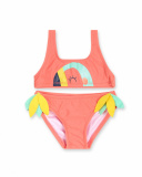 O biquíni rosa da menina Treasure Island