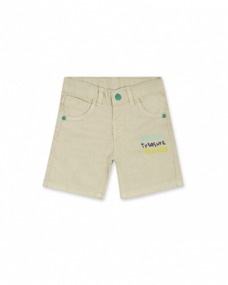 Bermudas de sarja cinza menino Treasure Island