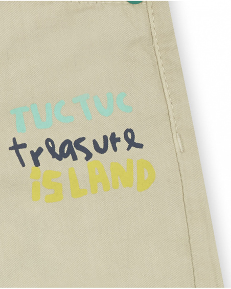 Bermudas de sarja cinza menino Treasure Island