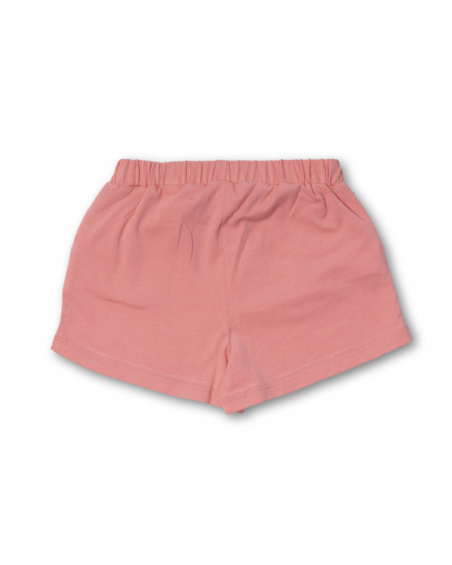 Calções de malha cor-de-rosa de menina Treasure Island