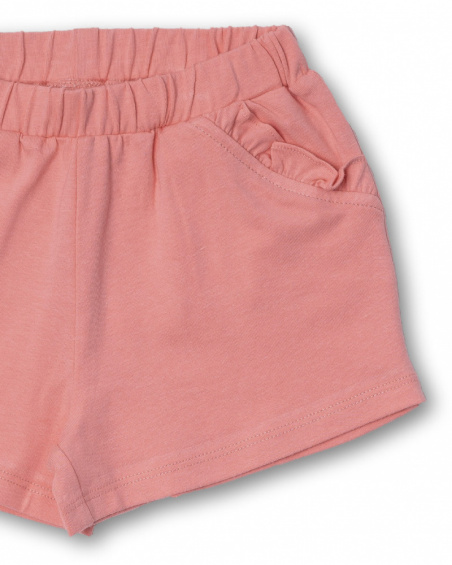 Calções de malha cor-de-rosa de menina Treasure Island