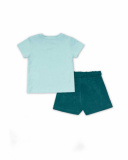 Conjunto em malha verde para menino Ilha do Tesouro