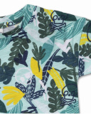 Camisola verde de malha estampada para menino Treasure Island