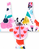Triquíni estampado branco menina Tiny Critters