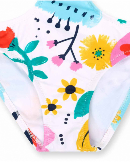 Triquíni estampado branco menina Tiny Critters