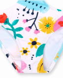 Triquíni estampado branco menina Tiny Critters