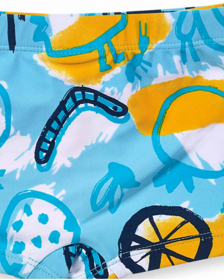 Cueca samba-canção infantil azul Tiny Critters