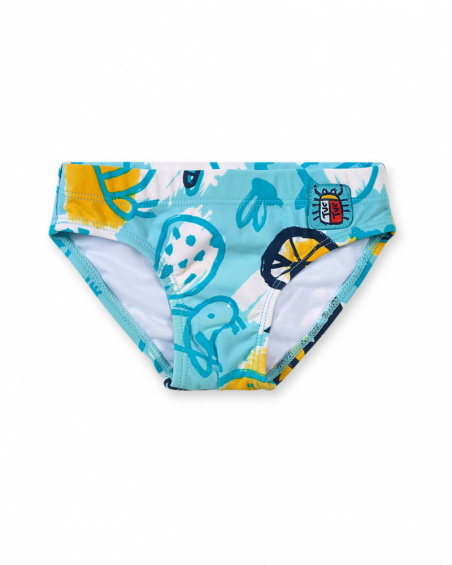 Fato de banho azul para menino Tiny Critters
