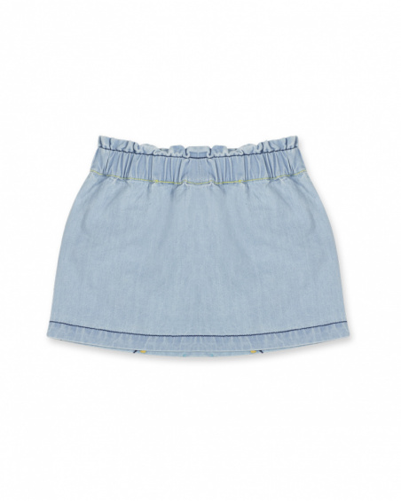 Saia jeans azul para menina Tiny Critters