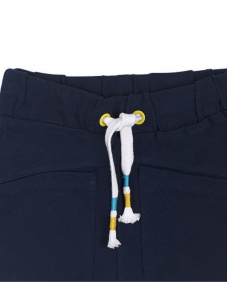 Bermuda de malha azul para menino Tiny Critters