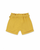 Shorts de sarja amarelos para meninas Tiny Critters