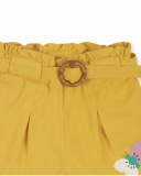 Shorts de sarja amarelos para meninas Tiny Critters