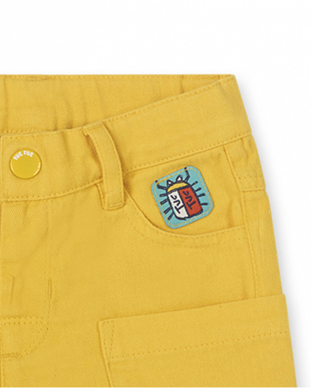 Short de sarja amarelo menino Tiny Critters