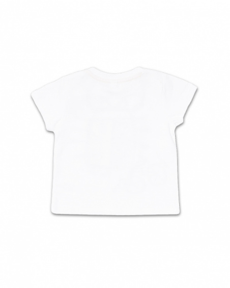 T-shirt em malha branca para menino Tiny Critters