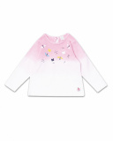 T-shirt malha branca para menina Tiny Critters