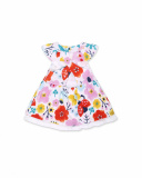Tiny Critters Vestido branco estampado menina de cetim