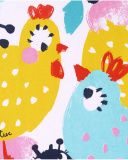 Vestido de malha estampado branco para menina Tiny Critters