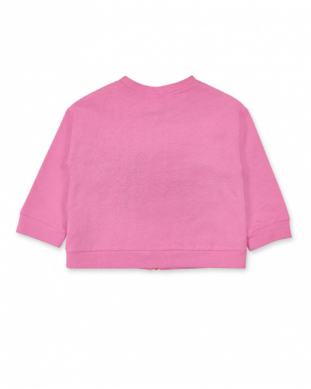 Jaqueta plush rosa para menina Tiny Critters