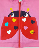 Jaqueta plush rosa para menina Tiny Critters